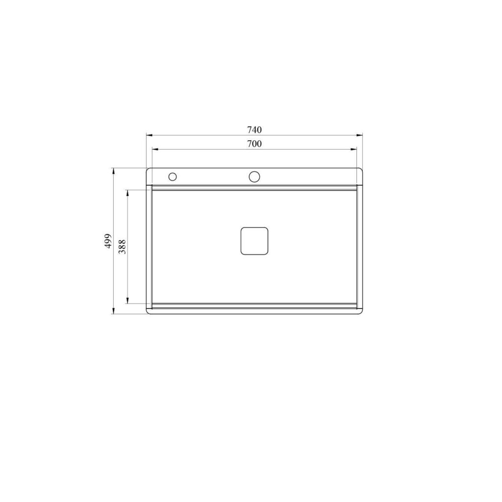 سینک توکار باکسی کن bcn74