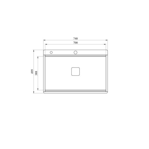 سینک توکار باکسی کن bcn74